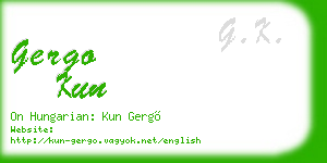 gergo kun business card